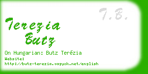 terezia butz business card